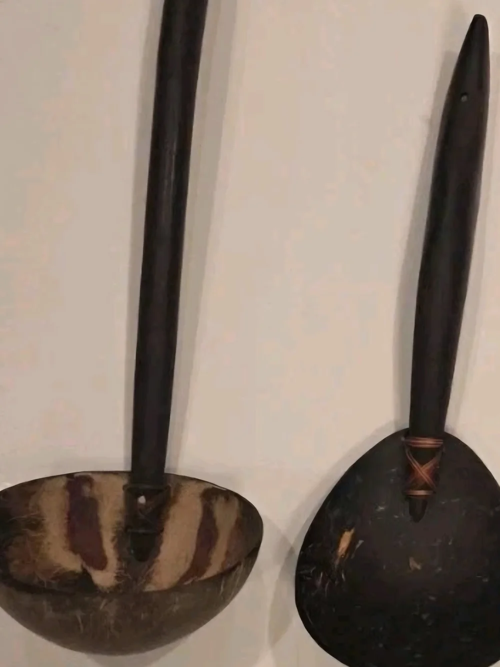 Coconut Serving Spoons Rustic Primitive Set Of Two